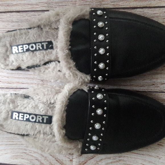 Report faux fur lined jewel embellished mules - Picture 3 of 8
